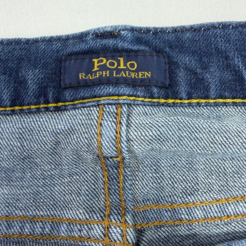 Polo Ralph Lauren Hampton Athletic Jeans Mens 40x30 Blue Denim Straight Leg - Picture 6 of 12